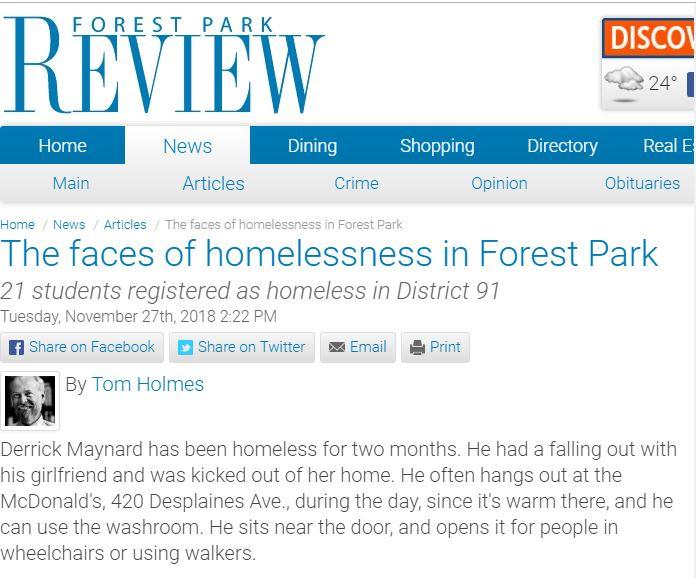 The faces of homelessness in Forest Park