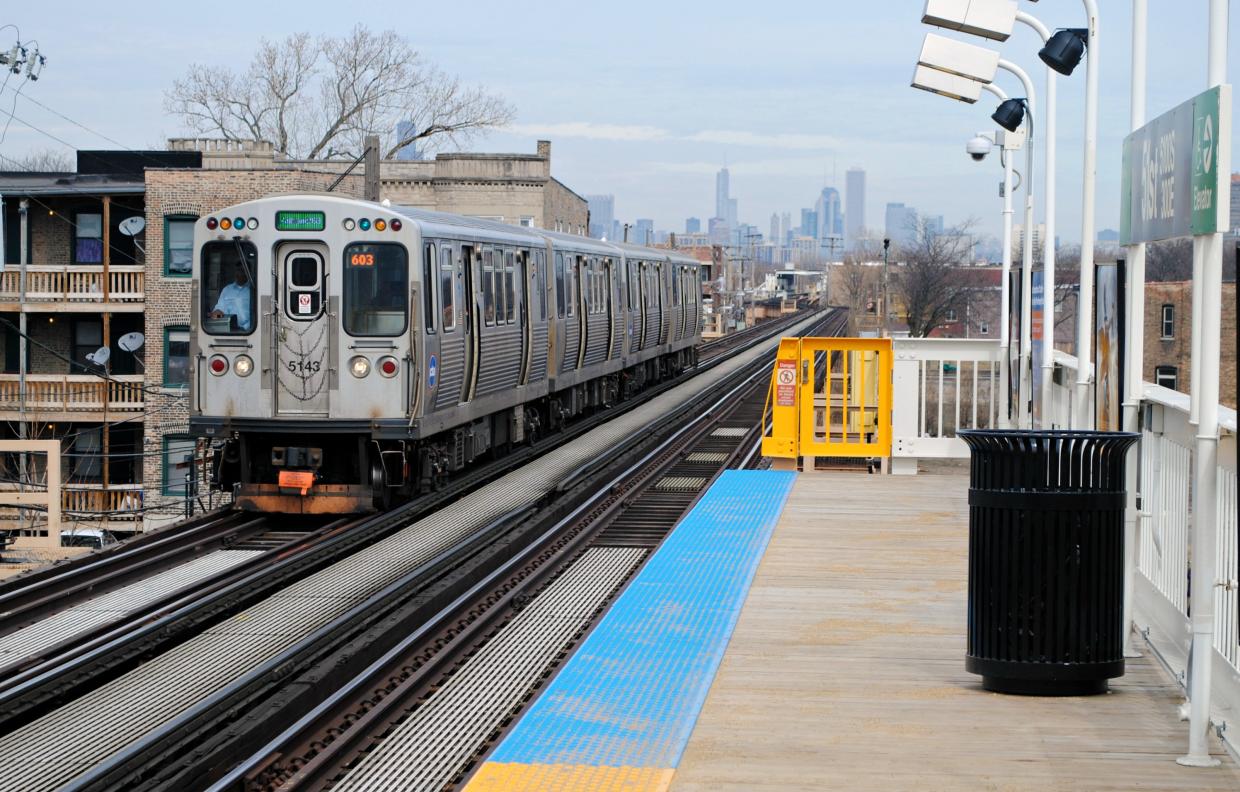 Green Line Train at Station