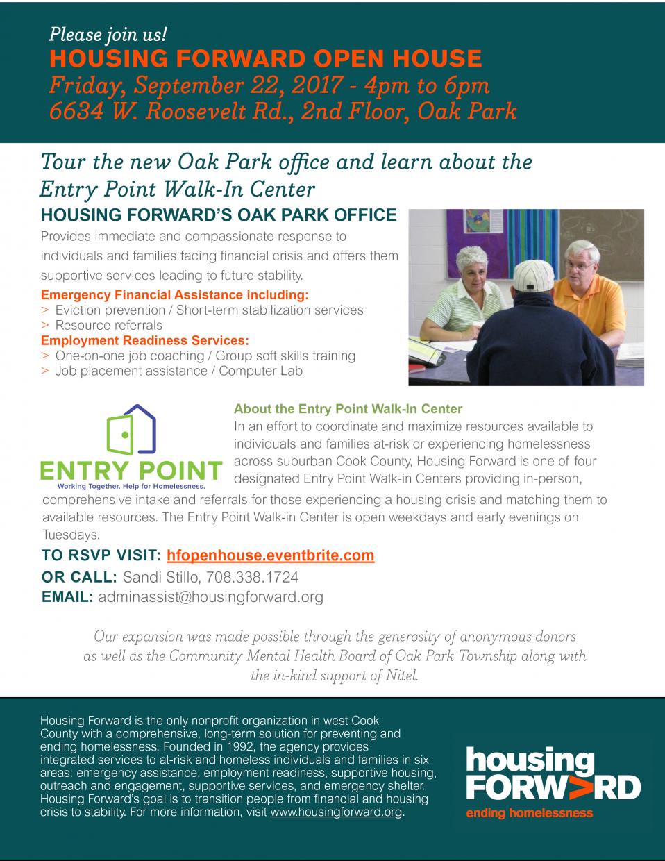 Housing Forward Open House of New Oak Park Office - September 22