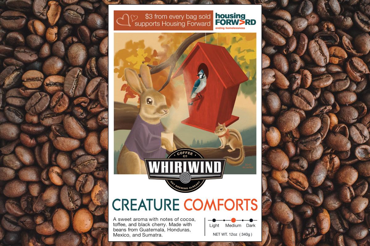 Creature Comforts coffee packaging