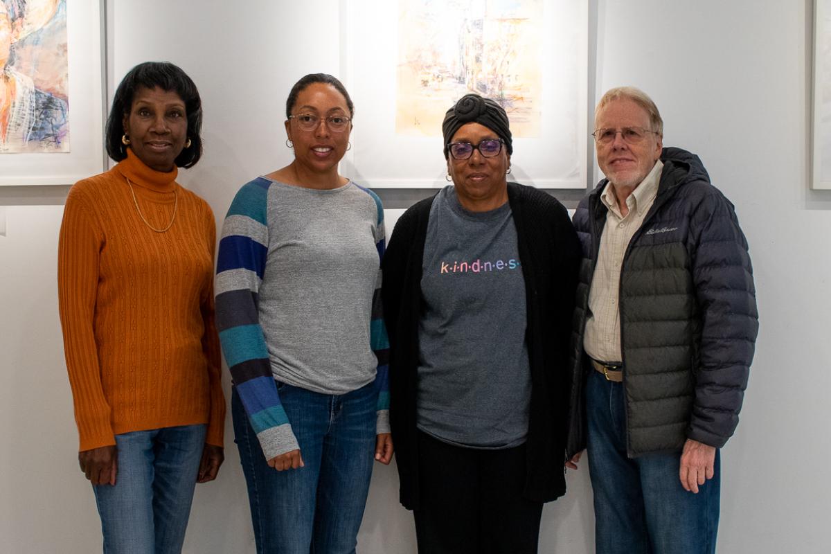 Juanita Bradshaw, Christina Dyson, Rosalind Dyson, and Jim O'Hara