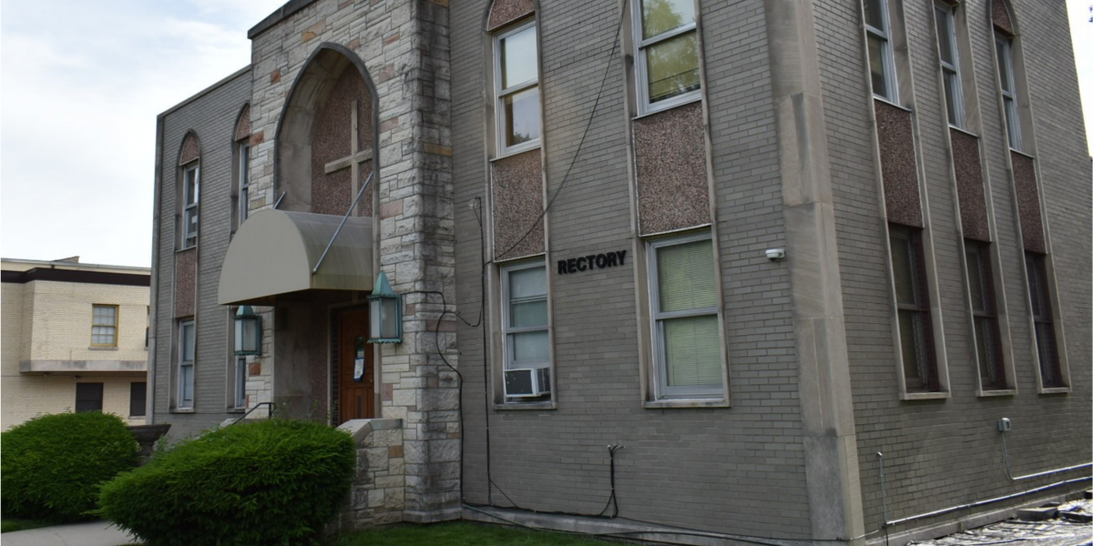 The rectory at St. Catherine St Lucy church. 