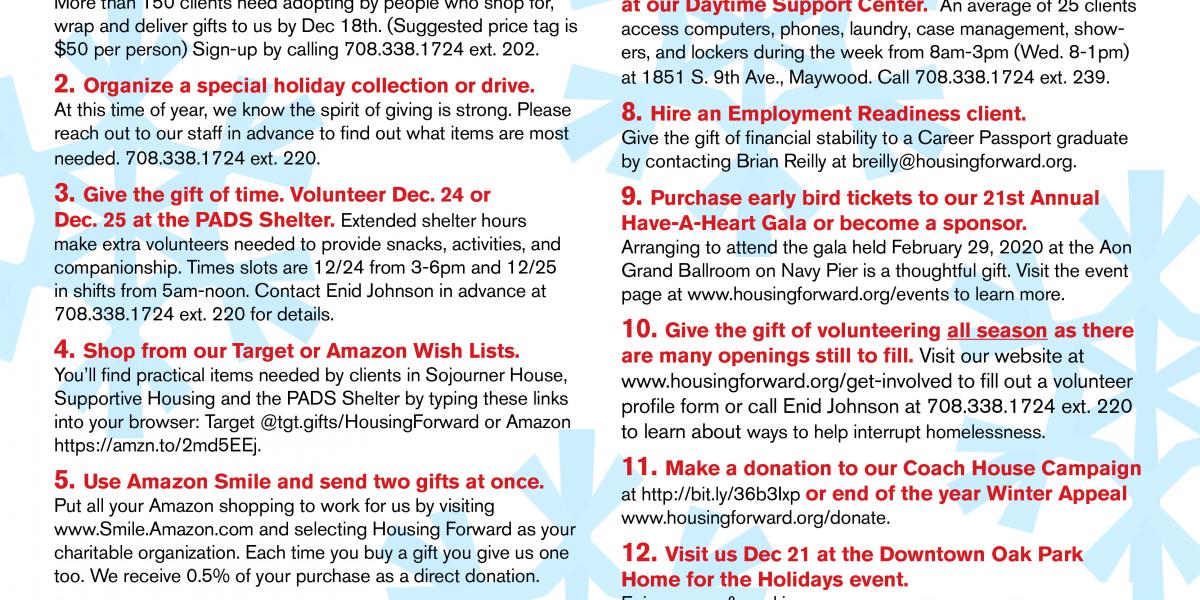 Looking for ways to help end homelessness this season?