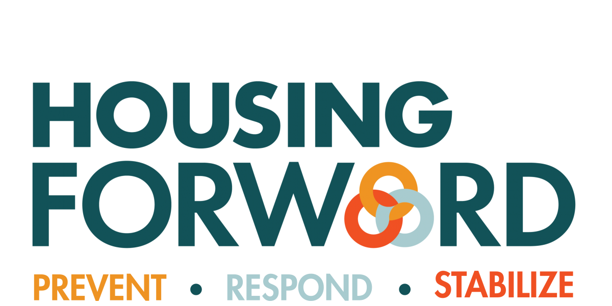 Housing Forward Logo with Prevent, Respond, Stabilize