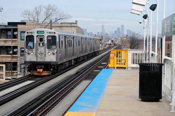 Green Line Train at Station