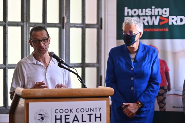 Housing Forward's Medical Respite Center Highlighted in Cook County Press Conference