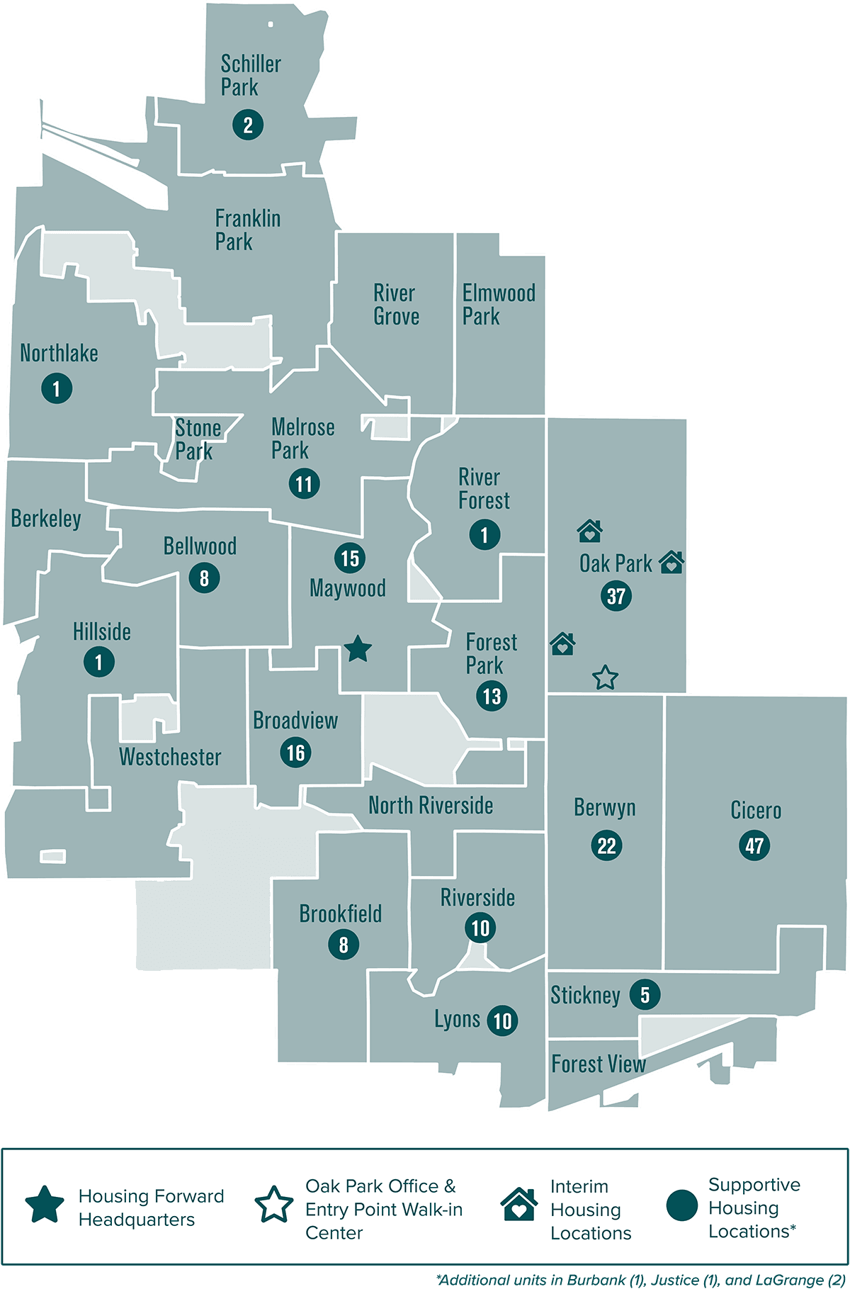 Housing Forward Service Area Map
