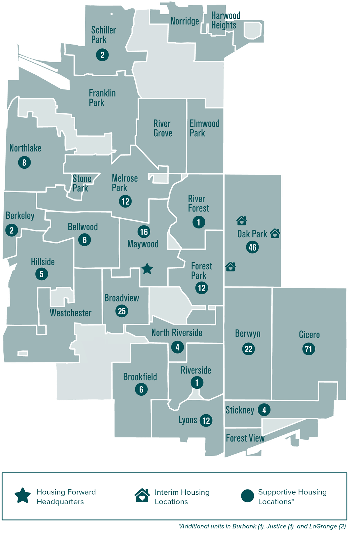 Housing Forward Service Area Map