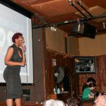Comedienne, veteran, and former client Serena Monay gives a comedy performance